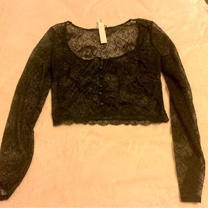 Victoria’s Secret button up lace top NWT